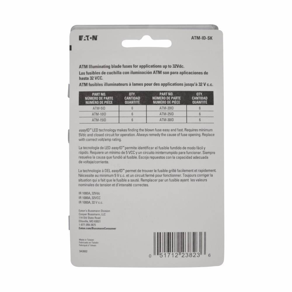 Bussmann easyID™ ATM-ID-SK Fuse Service Kit, 36 Pieces