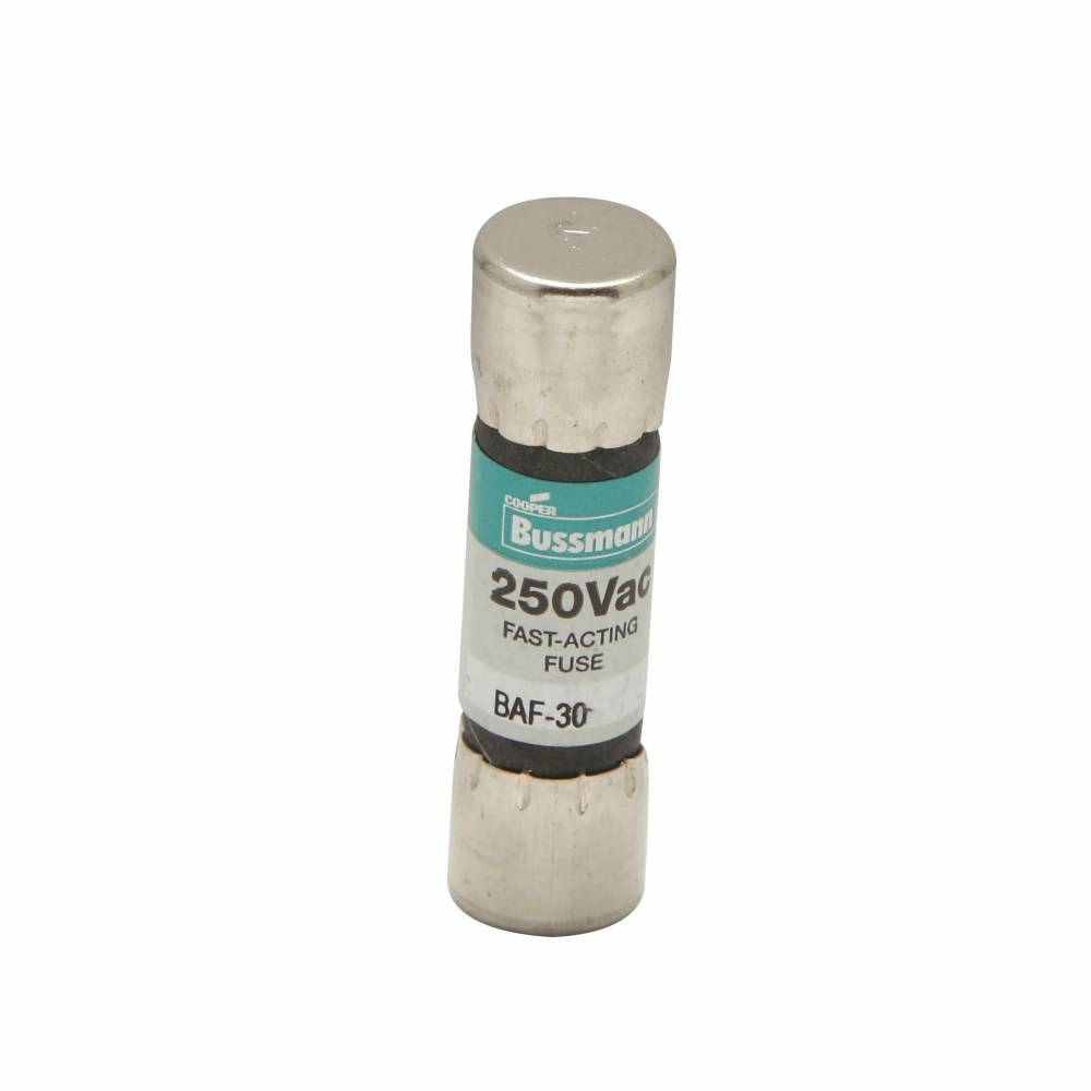 Bussmann BAF-2 Fast Acting Low Voltage Supplemental Fuse, 2 A, 250 VAC, 100 A Interrupt, Class: Supplemental, Cartridge Body