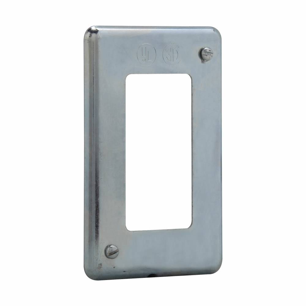 Crouse-Hinds DS23 GFI DS Series Flat GFI Receptacle Box Cover, Sheet Steel