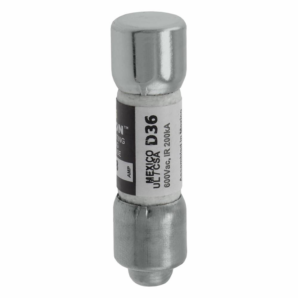 Bussmann Limitron™ KTK-R-8 Current Limiting Fast Acting Fuse, 8 A, 600 V, 200 kAIC Interrupt, CC Class, Cylindrical Body