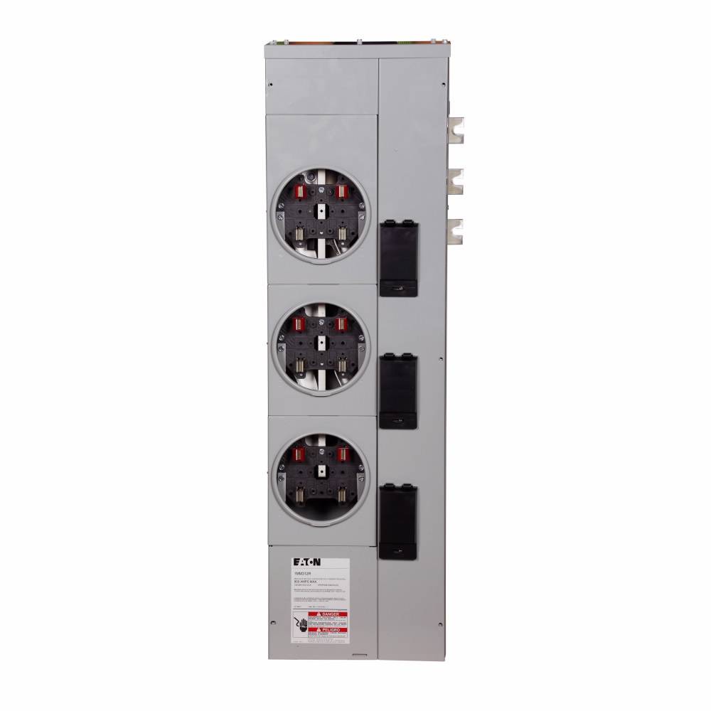 EATON 1MM312RC 3-Socket Multiple Metering Meter Stack Module, 120/240 VAC, 125 A, 1 ph Phase, 3 Wires