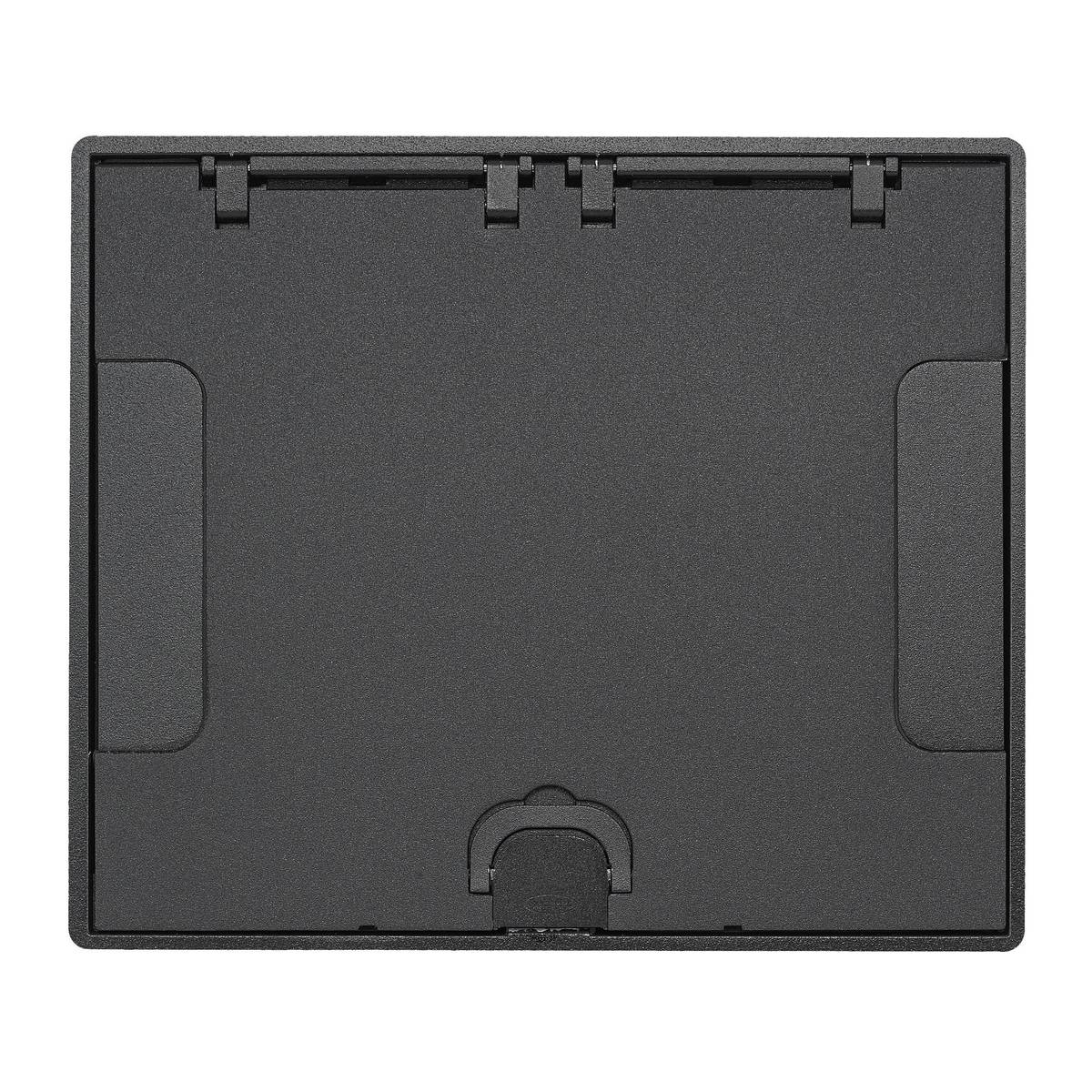 PREMISE WIRING SystemOne® 610GTCVRBK Flush Surface Style Recessed Standard Floor Box Cover, 9 in L x 10-1/2 in W, Die Cast Aluminum