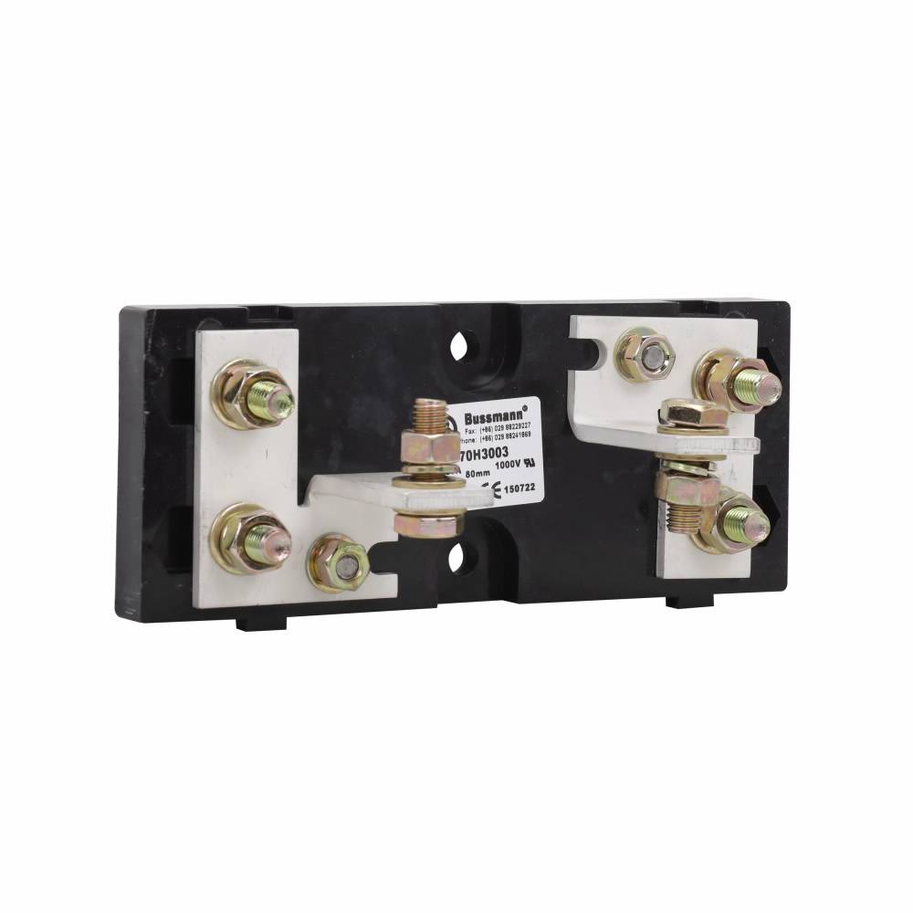 Bussmann 170H3003 Fixed Center Fuse Block, 690/700 V, 630 A, 1 Pole