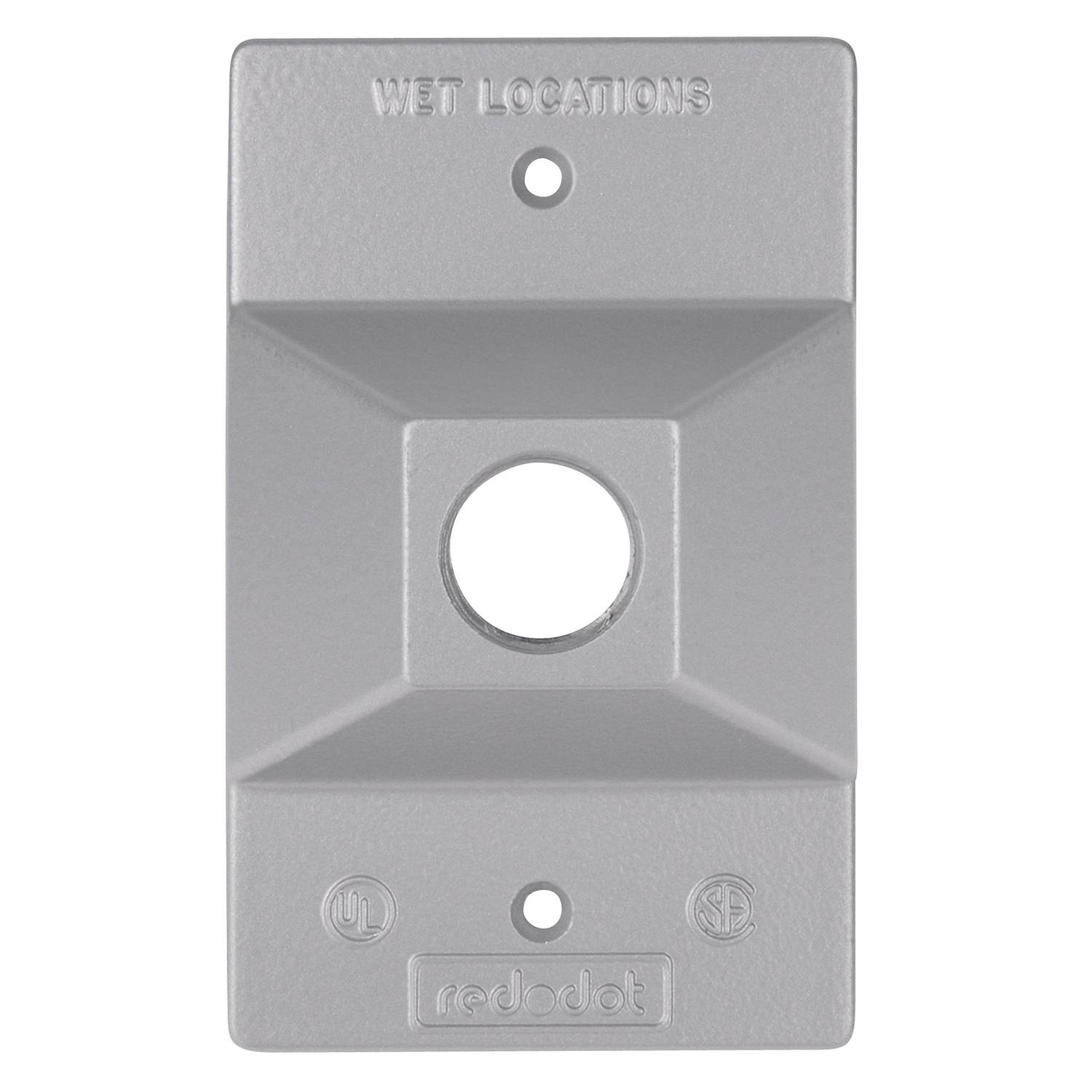 Red Dot® S201E 1-Hole Lampholder Cover, 4.61 in L x 2.85 in W, Zinc