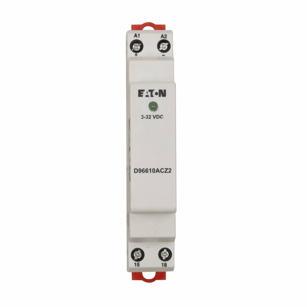 EATON D96610ACZ1 D96 Series Compact Zero Cross Switch Solid State Relay, 10 A, 1NO-SPST Contact