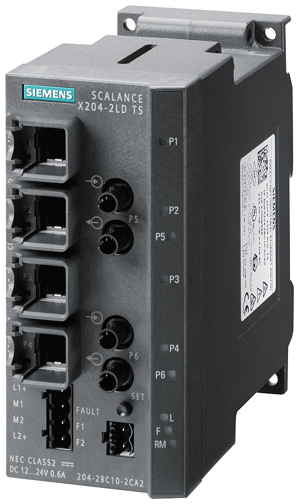 Siemens SCALANCE 6GK52042BC102CA2 X204-2LD TS Managed IE Switch, RJ-45 Port, Telnet/HTTP/HTTPS/TFTP/FTP/GMRP/DCP/LLDP/SNMP v1/SNMP v2/SNMP v3/IGMP Protocol