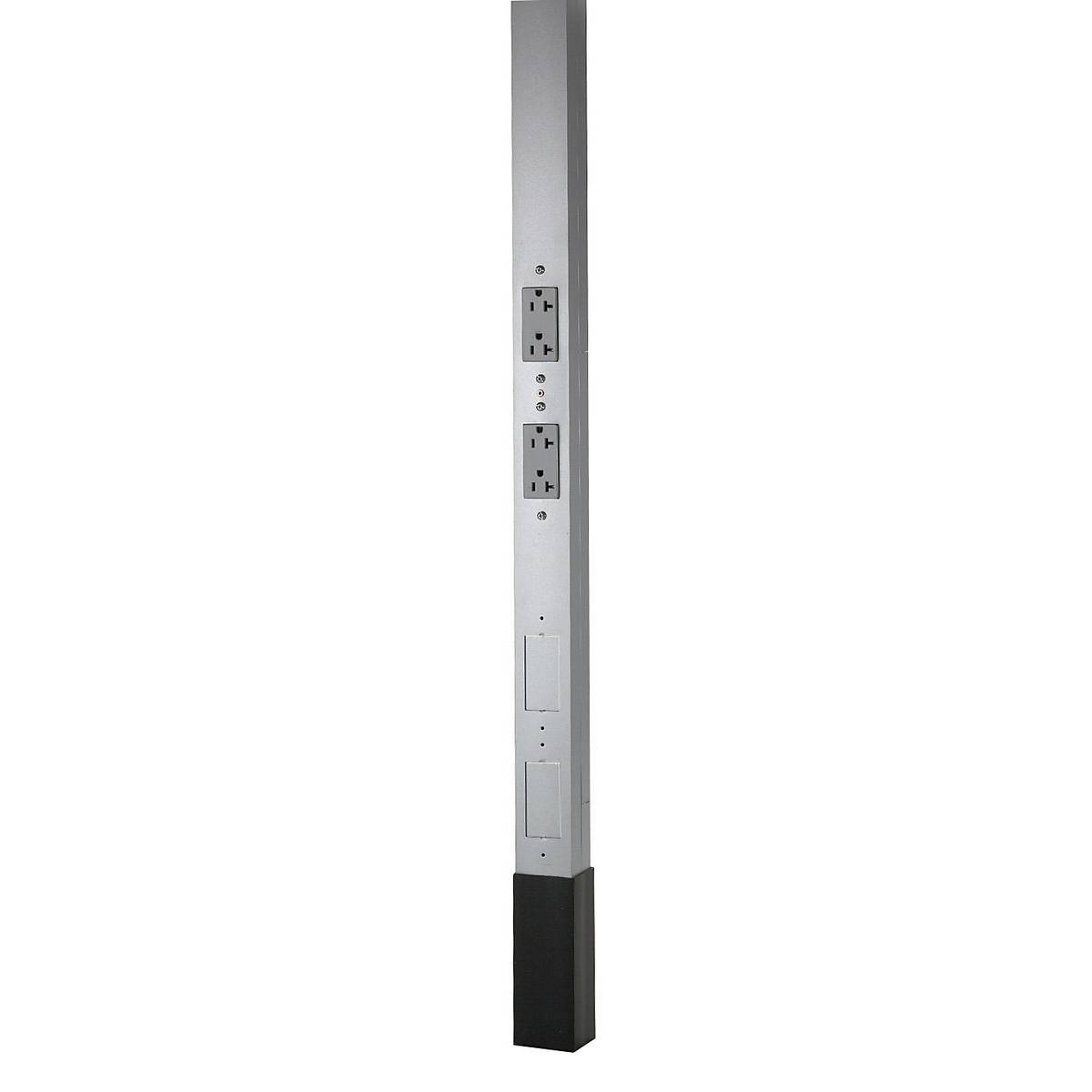 Wiring Device-Kellems HBLPP10A 3-Service 19-Strands Pre-Wired Service Pole, (2) Receptacles, (2) Knockouts Capacity, 3 Outlets, 10 ft 2 in L x 2.13 in W, Aluminum