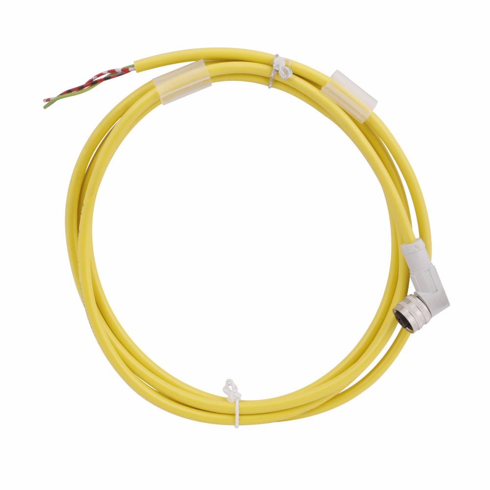 EATON CSAR3F3CY2202 Global Plus 3-Wire Single End Cable Connector, 1/2-20 UNF 3-Pin Dual Key Micro-Style Female Connector, 6-1/2 ft L Cable, 3 Poles