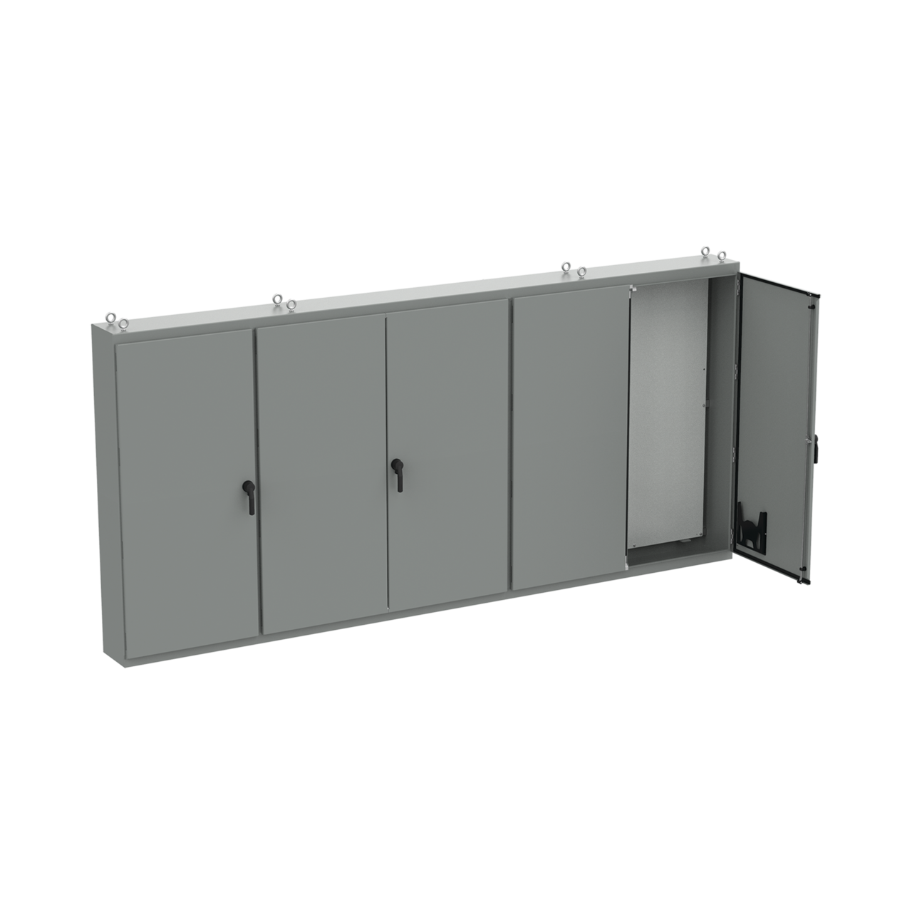nVent HOFFMAN A86M5E20G A27 Multi-Door Enclosure, 86.12 in L x 187 in W x 20.12 in D, NEMA 12/IP55 NEMA Rating, Steel