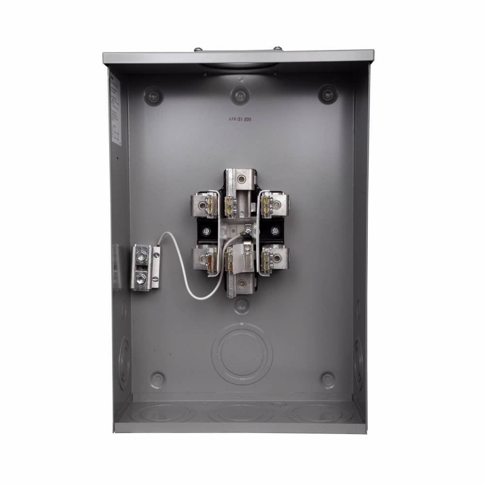 EATON Cutler-Hammer 1009097CH 3-Wire 1-Position Residential Service Single Meter Socket, 600 VAC, 200 A, 1 Phase