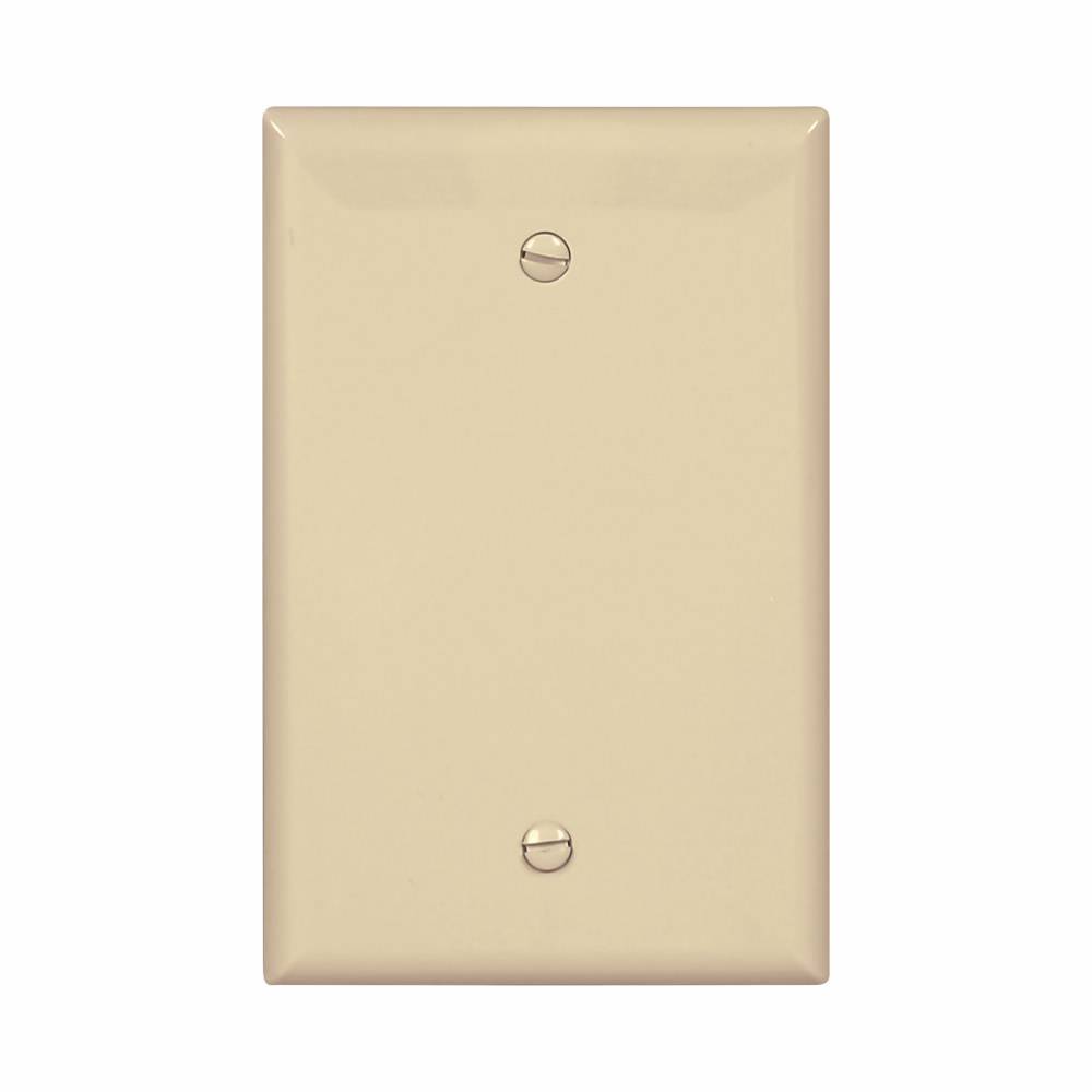 EATON Arrow Hart® PJ13V Mid Size Specification Grade Blank Wall Plate, 1 Gangs, 4.87 in H x 3.12 in W, Polycarbonate, Ivory
