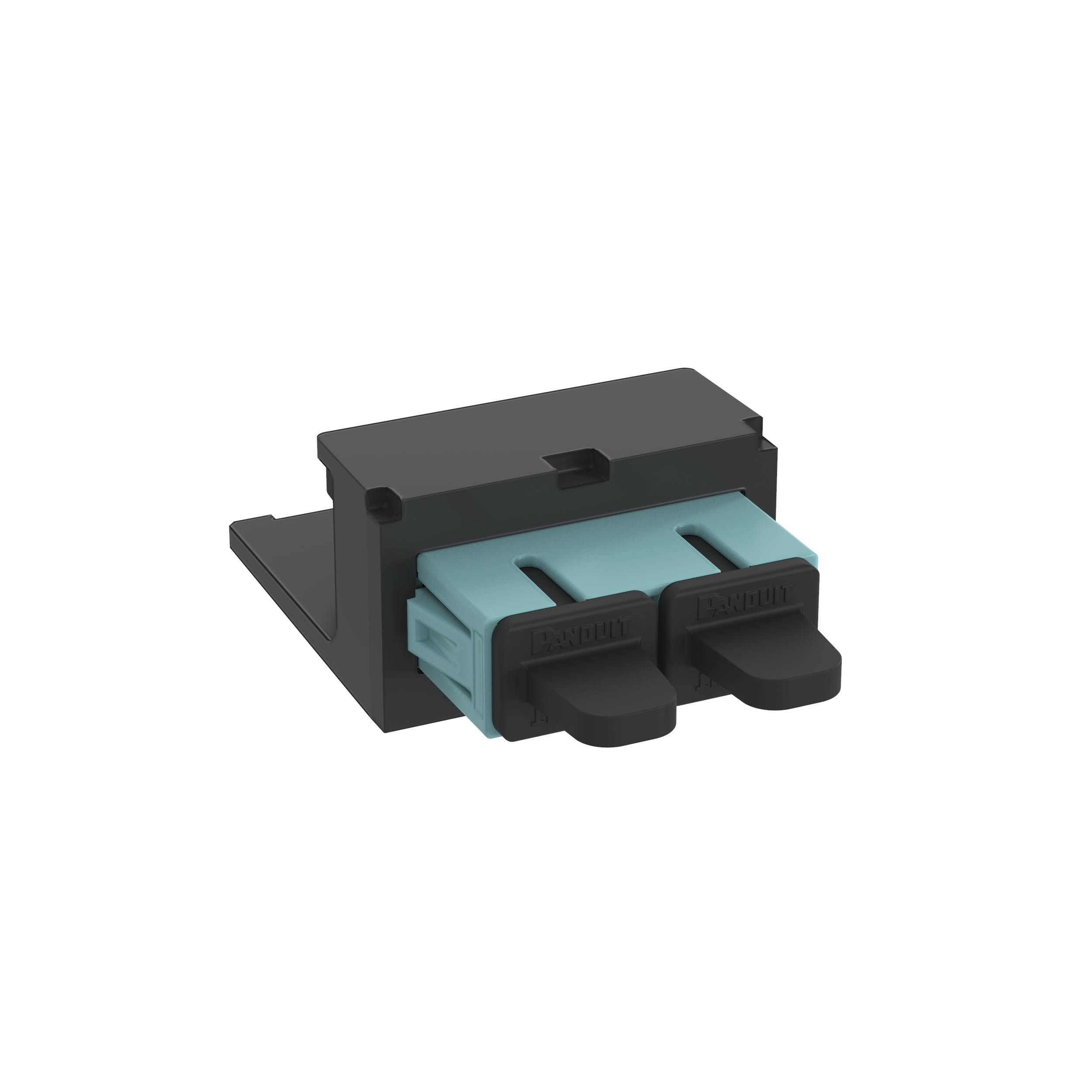 Panduit® 10Gig™ CMDAQSCZBL Fiber Optic Adapter Module, SC Duplex Connector, 1 Port, OM3/OM4 Multi-Mode Fiber