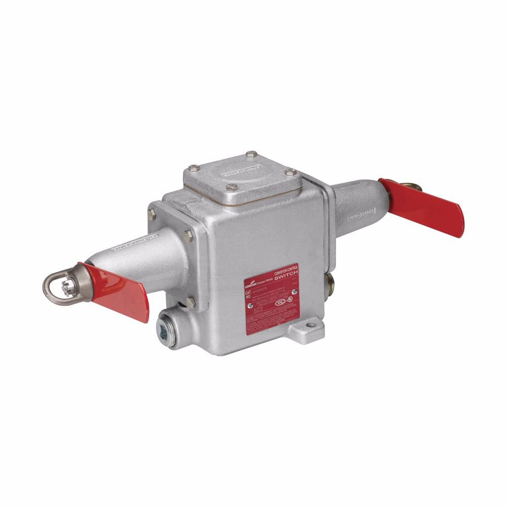 Crouse-Hinds Crouse-Hinds AFU0333 55 Double End Explosionproof Safety Snap action Conveyor Belt Control Switch, 600 VAC, 15 A, 2NO-2NC Contact