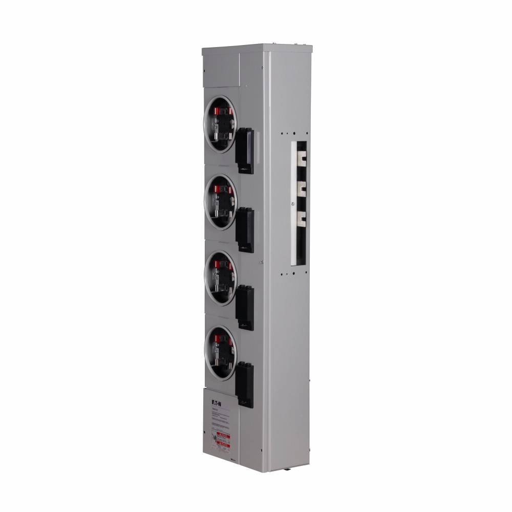 EATON 1MM412R 4-Socket Multiple Metering Meter Stack Module, 120/240 VAC, 125 A, 1 ph Phase, 4 Wires, NEMA 3R Enclosure
