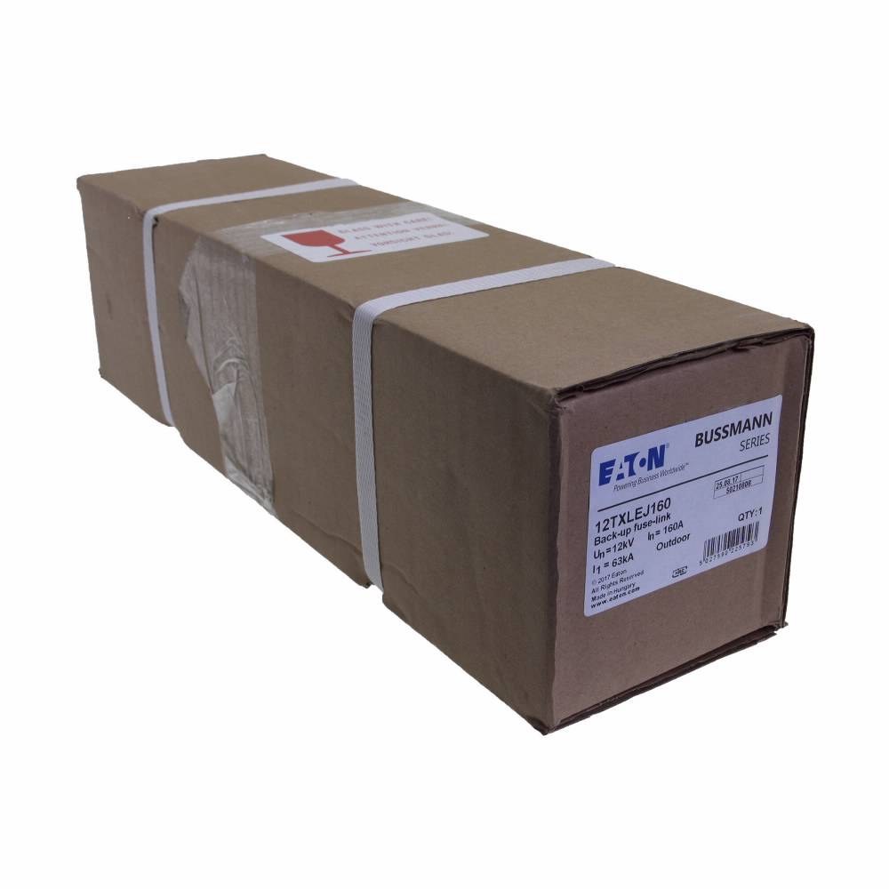 Bussmann 12TXLEJ160 DIN Dimensioned Medium Voltage Euro-IEC Fuse, 160 A, 12 kV, 63 kA Interrupt