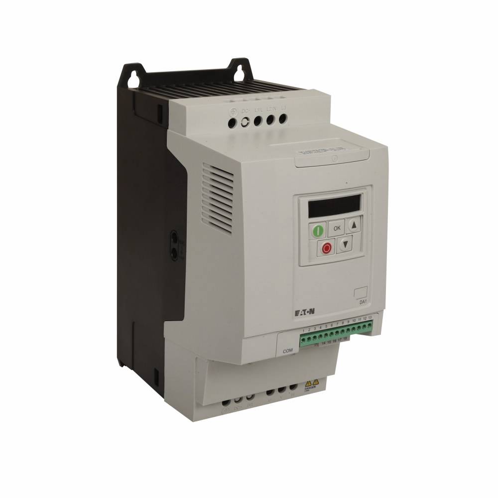 EATON PowerXL® DA1-32024FB-A20C 3-Phase Adjustable Compact AC Variable Frequency Drive, 200 to 240 VAC, 24 A, 7-1/2 hp, 5.16 in W x 8.03 in D