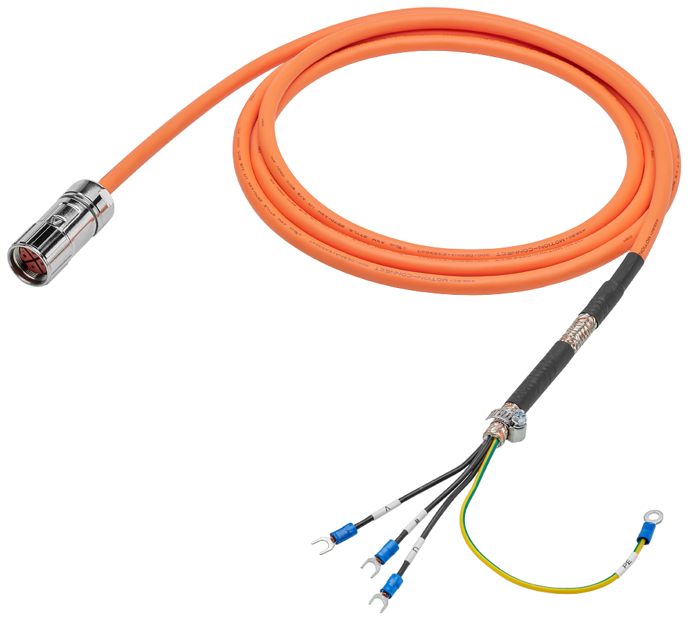 Siemens MOTION-CONNECT® 300 6FX30025CL121AF0 Pre-Assembled Power Cable, (4) 2.5 sq-mm, 20 m L