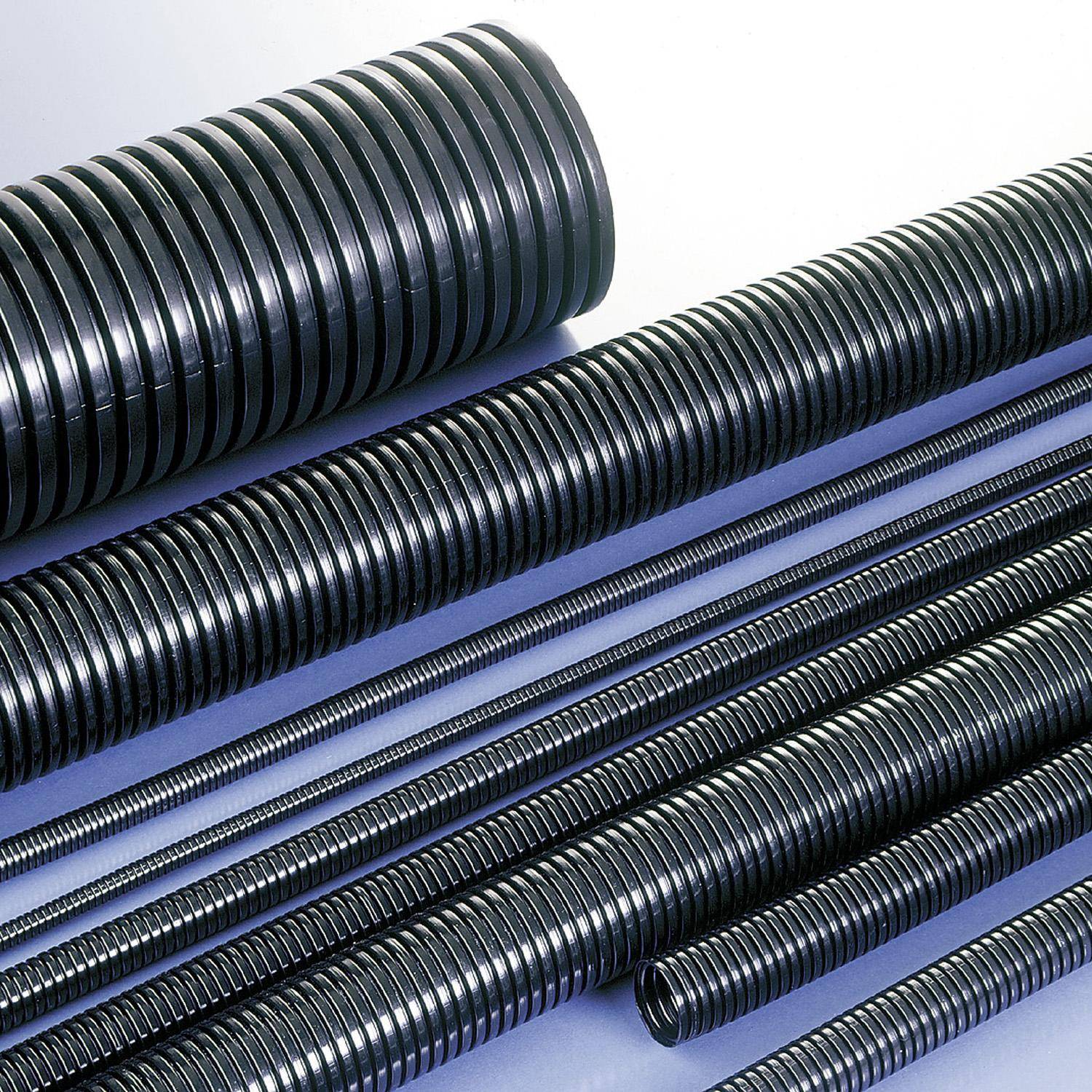 PMA CYFT-12B.100 Fine Profile Medium Wall Heavy Duty Flexible Conduit, NW12 Trade, 12 mm ID x 15.8 mm OD, 100 m L, Polyamide/Nylon 6