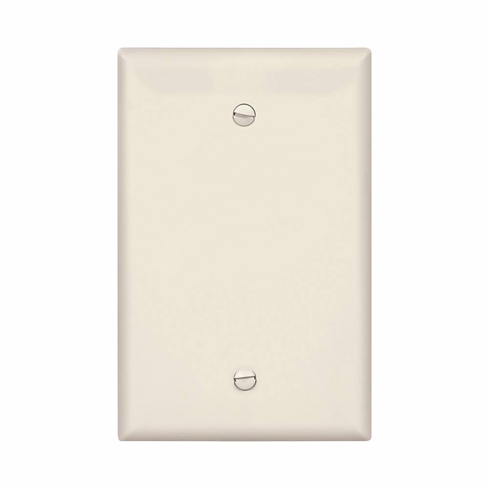 EATON Arrow Hart® PJ13LA Mid Size Specification Grade Blank Wall Plate, 1 Gangs, 4.87 in H x 3.12 in W, Polycarbonate, Light Almond