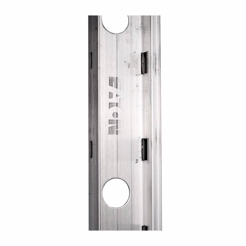 EATON XBANS35PL Raised Slotted DIN Rail, 2 m L x 35 mm W x 58 mm H, Aluminum