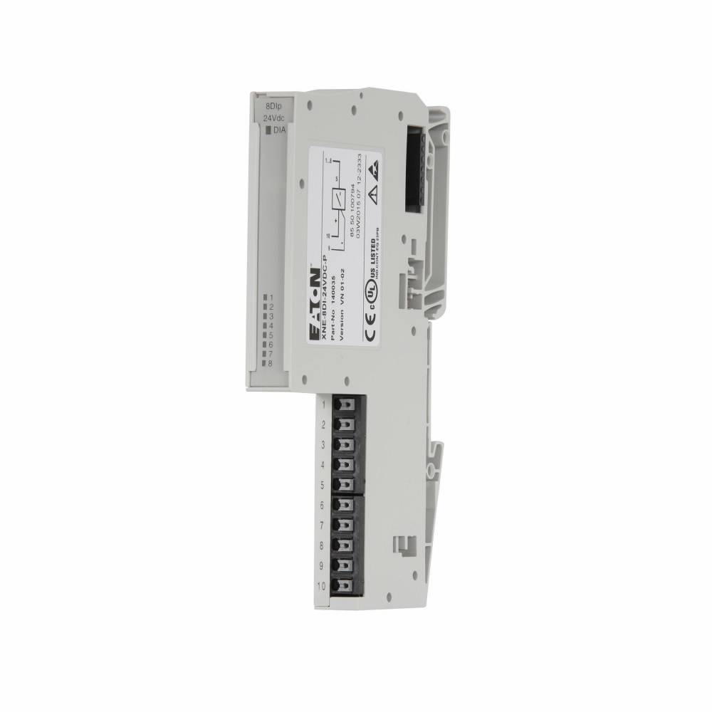EATON XNE-8DI-24VDC-P XNE Integrated Positive Switching Digital Input Module, 8 Inputs