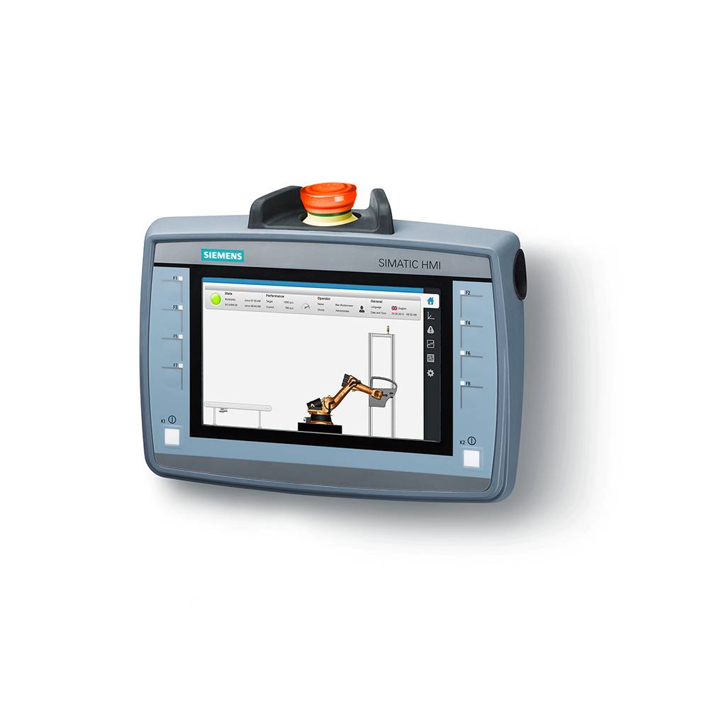 Siemens SIMATIC 6AV21252GB230AX0 Advanced HMI Panel Based Mobile Panel, 24 VDC, 7 in TFT Widescreen/LED Backlighting Display, 8 Keys, Ethernet/PROFINET/USB 2.0/SD Card Slot