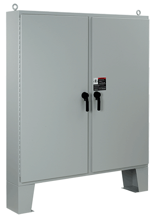 nVent HOFFMAN A74H7218LP3PT A4L3 2-Door Large Enclosure With Floor Stand, 74.06 in L x 72.06 in W x 18.06 in D, NEMA 3/4/IP66 NEMA Rating, Steel