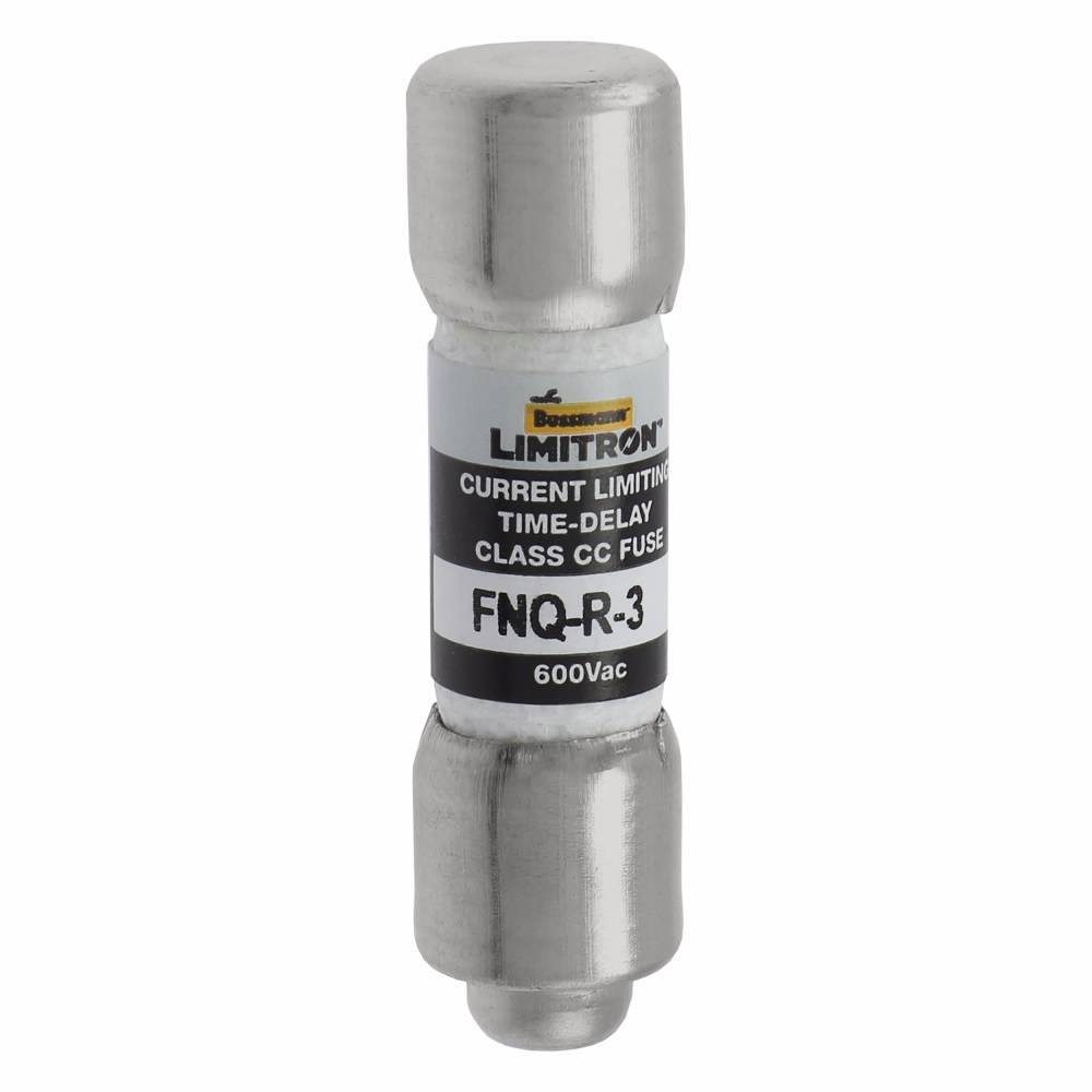 Bussmann CC-Tron® FNQ-R-3 Current Limiting High Inrush Time Delay Fuse, 3 A, 600 V, 200 kAIC Interrupt, CC Class, Cylindrical Body