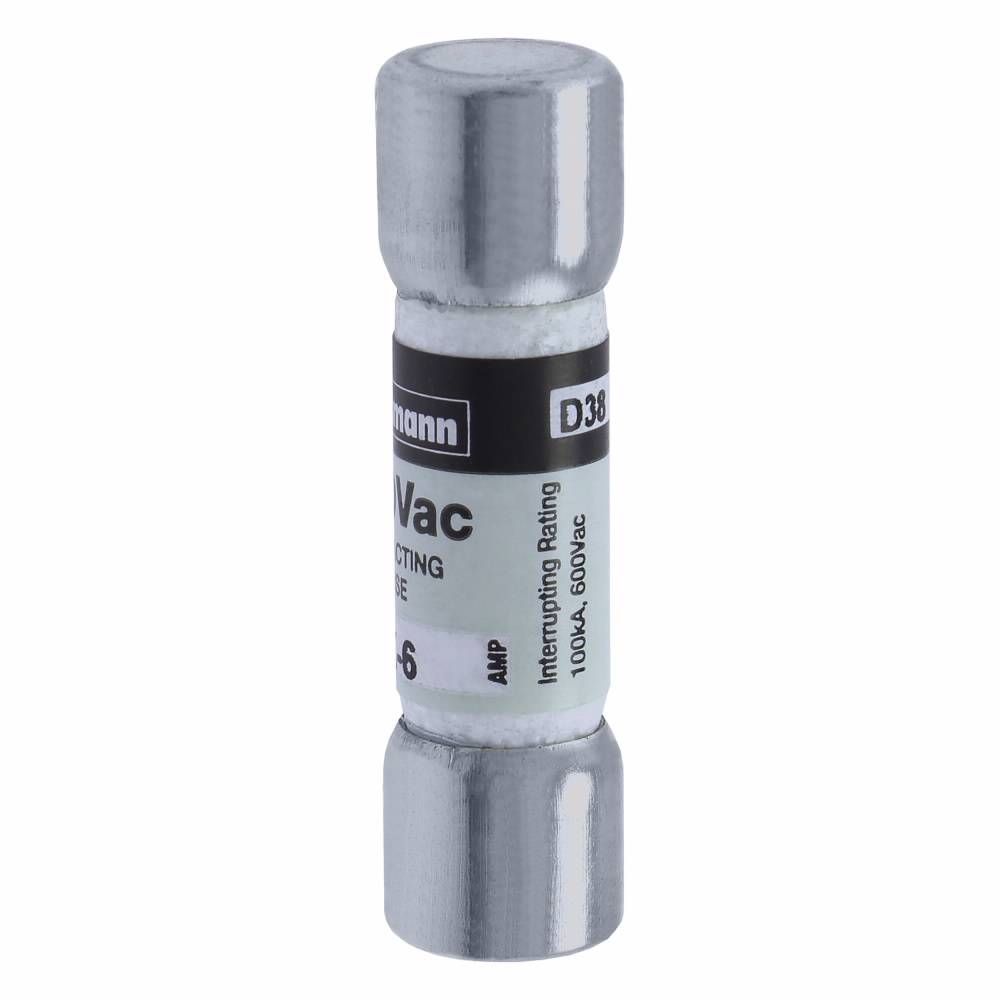 Bussmann Limitron™ KTK-6 Low Voltage Supplemental Fuse, 6 A, 600 VAC, 100 kAIC Interrupt, Class: Supplemental, Cartridge Body