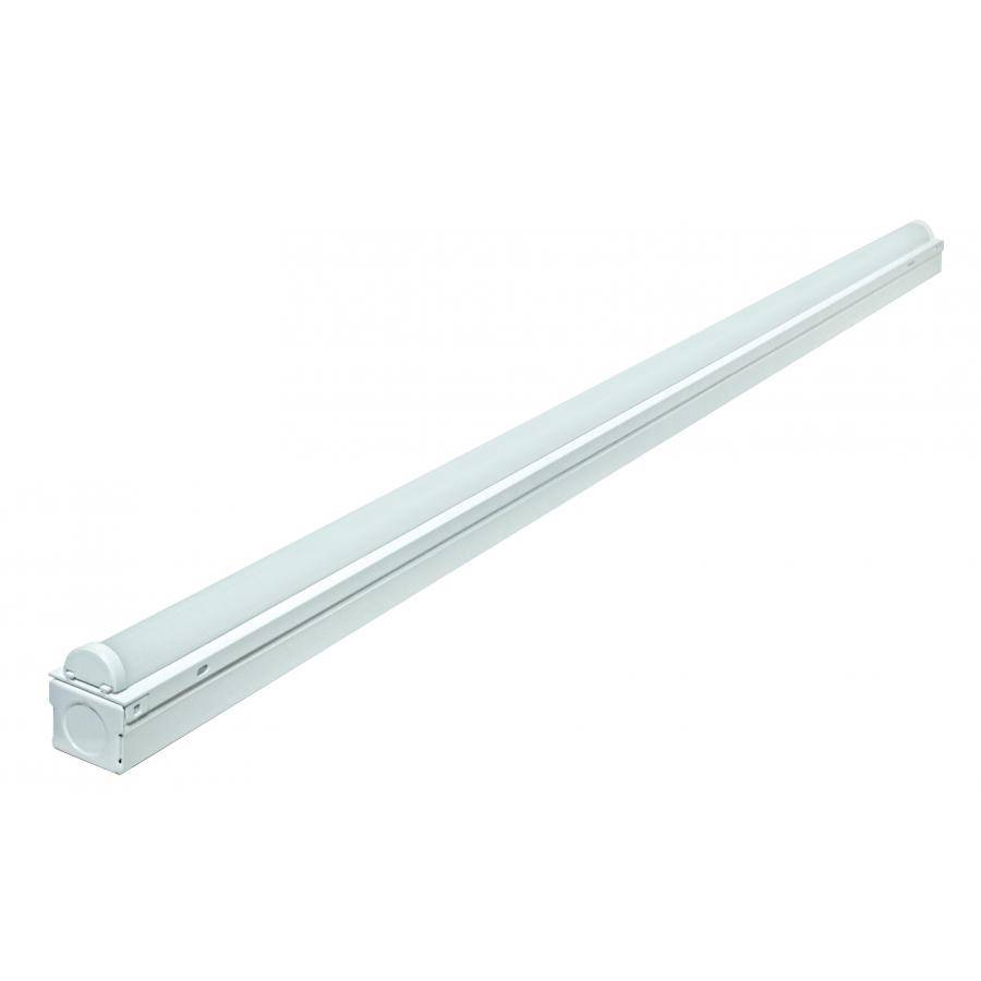 NUVO® by SATCO 65/1101 Signature Non-Dimmable Utility Strip Light Fixture, (1) LED Lamp, 100 to 277 VAC, White Housing