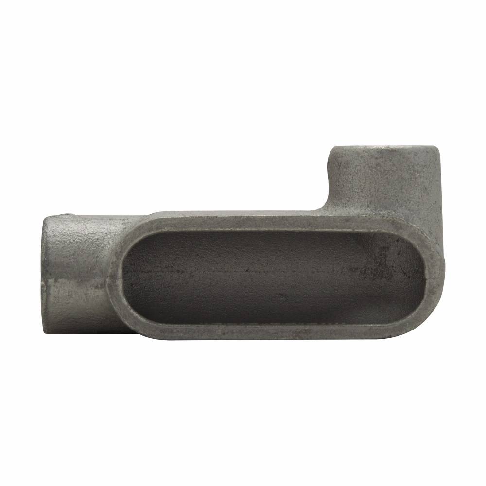 Crouse-Hinds Condulet® LR87 Type LR Conduit Outlet Body, 3 in Hub, 7 Form, Feraloy® Iron Alloy, Aluminum Acrylic Painted/Electro-Galvanized