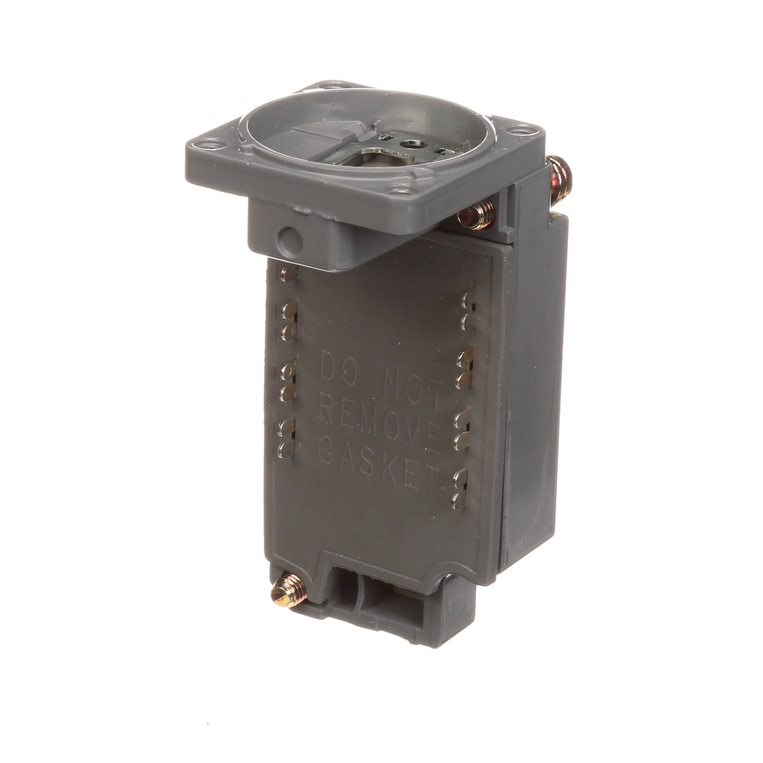 EATON 3SE03-SB E50 Heavy Duty Plug-In Limit Switch Body, 1NC-1NO Contact, 60 A Make/6 A Break at 120 VAC, 0.22 A Make/Break at 125 VDC Contact, NEMA 1/3/3S/4/4X/6/6P/13/IP67 Enclosure