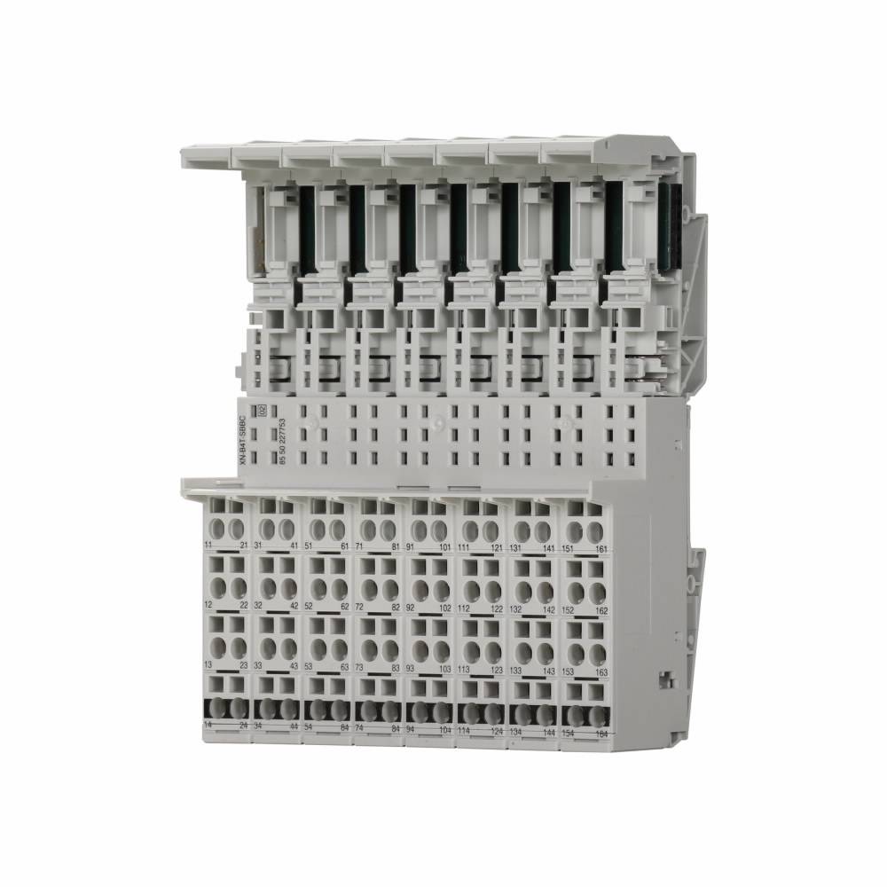 EATON XN-B4T-SBBC 4-Level Connection Block Plug-In I/O Base Module, Spring Cage Wire Clamp, For Use With XN-16DI-24VDC-P Digital Input Module