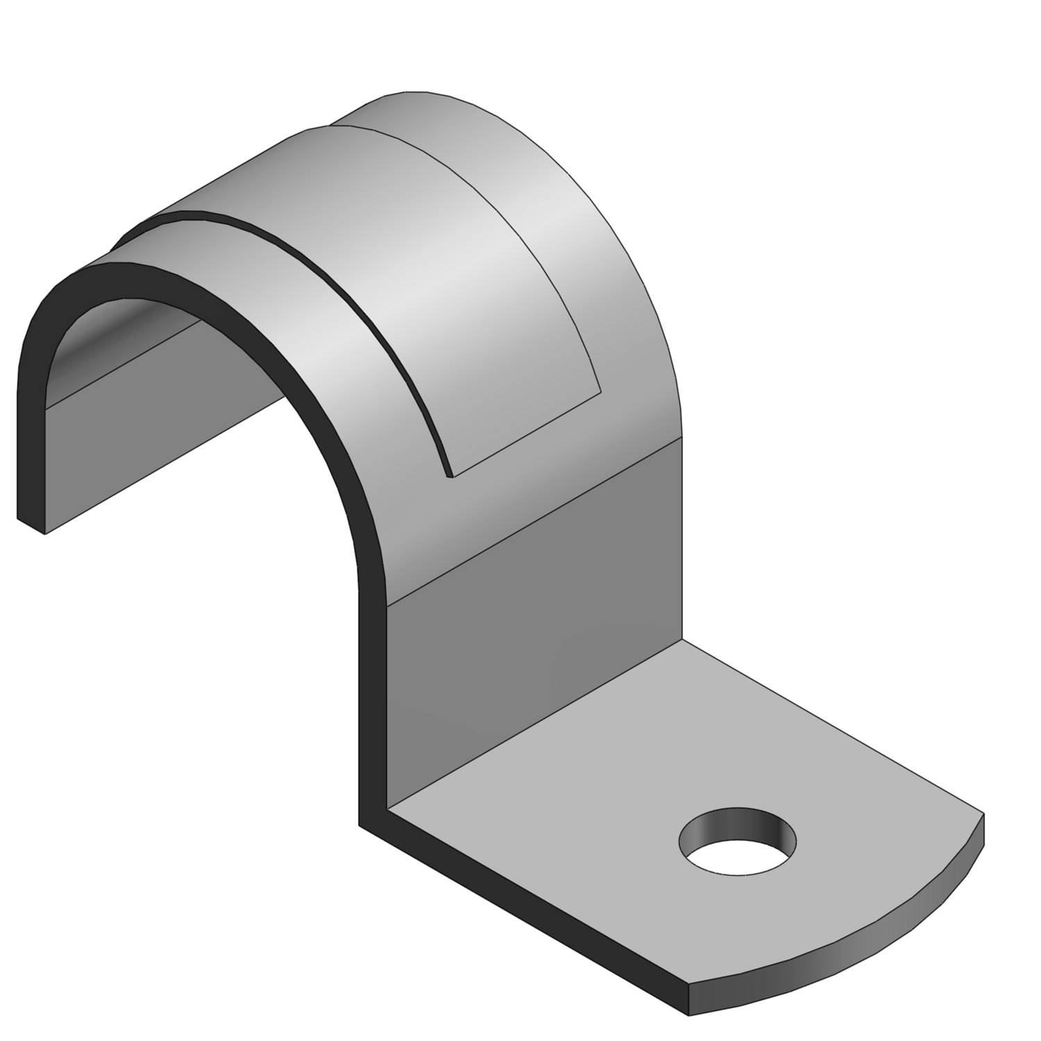 Steel City® HS100-SS 1-Hole Pipe Strap, 3/8 in Conduit, Steel