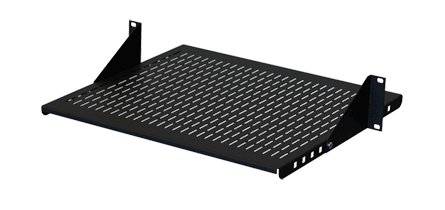 Hoffman ESHVA19 Adjustable Vented Shelf, 3-1/2 in H x 16.93 in W x 15-3/4 in D, 2U Rack, Steel