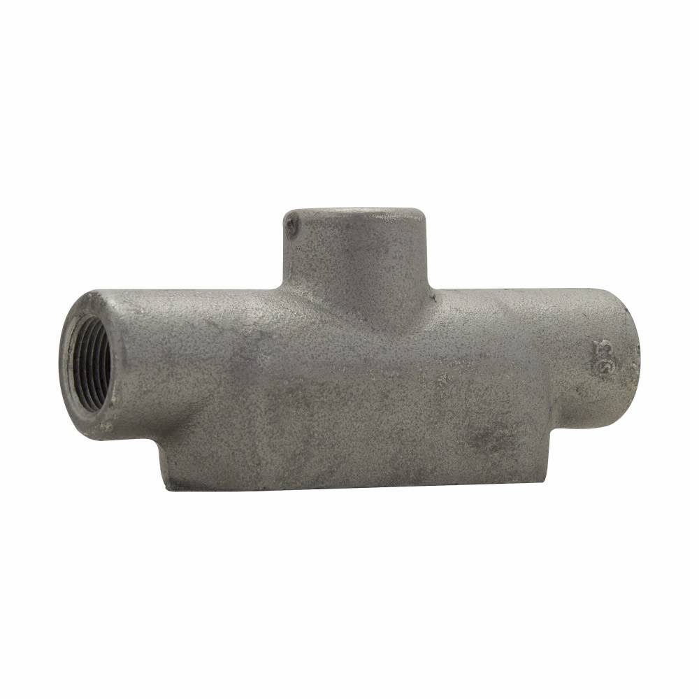 Crouse-Hinds Condulet® TB67 Type TB Conduit Outlet Body, 2 in Hub, 7 Form, Feraloy Iron Alloy, Electro-Galvanized/Aluminum Acrylic Painted