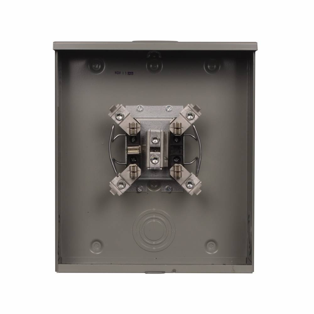 EATON Cutler-Hammer 1010291CH 3-Wire 1-Position Commercial/Residential Service Single Meter Socket With Horn Bypass, 600 VAC, 200 A, 1 Phase