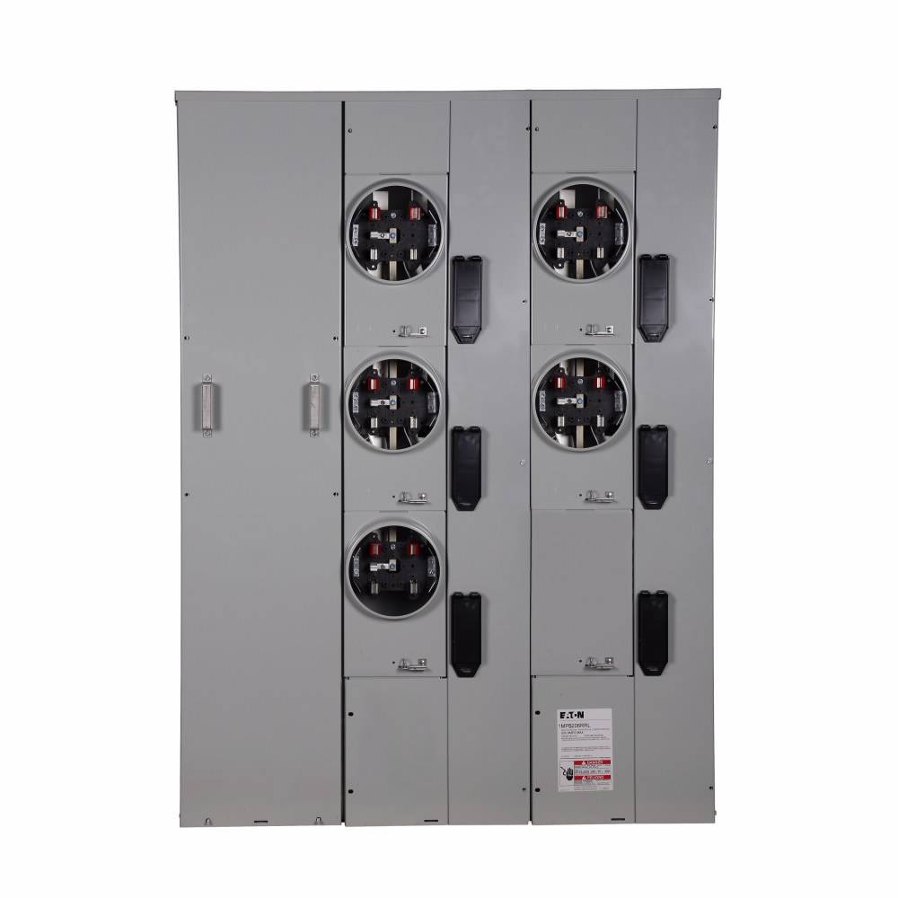 EATON 1MP5206RRL 3-Wire Group Metering Meter Pack, 200 A Self-Contained Socket, Underground Feed, 120/240 VAC, 600 A Bus