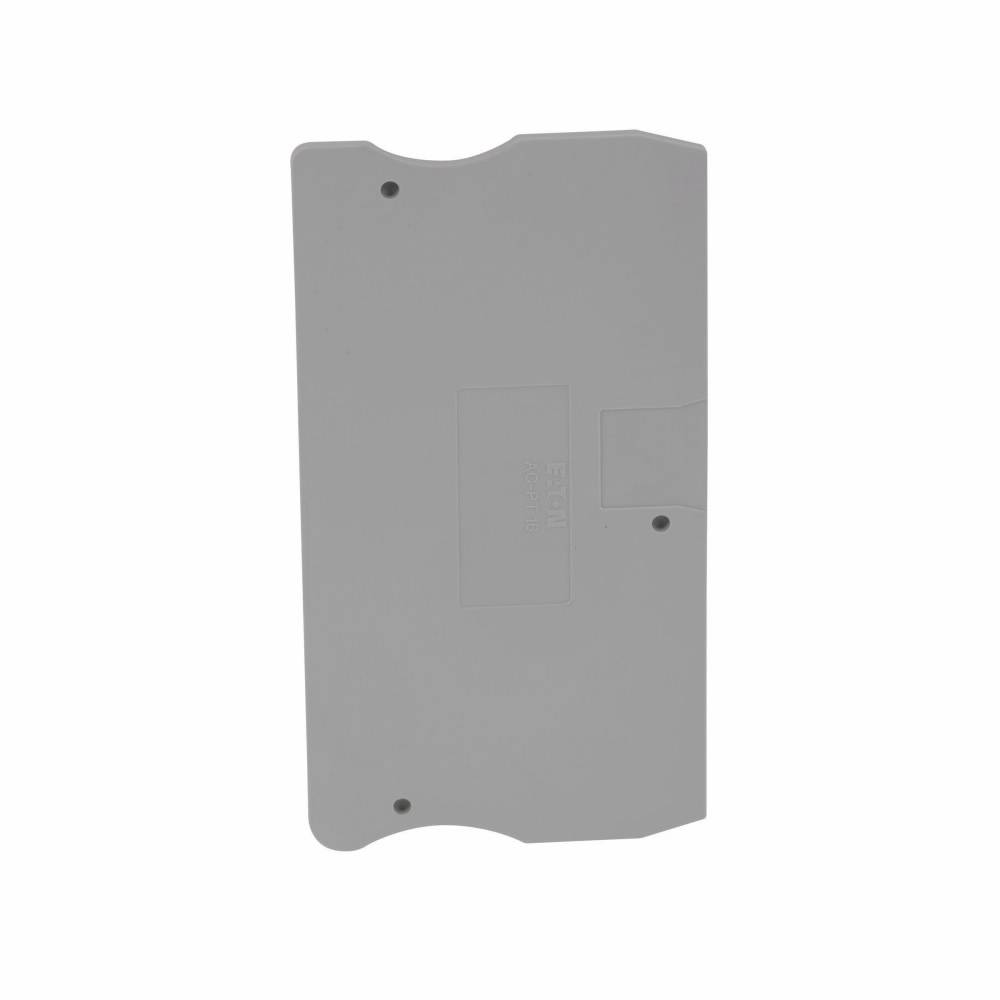 EATON XBACPT16 End Cover, For Use With XB Series XBPT16/XBPT16PE Spring Cage Connection Single Level Through-Feed Terminal/Ground Block, Gray