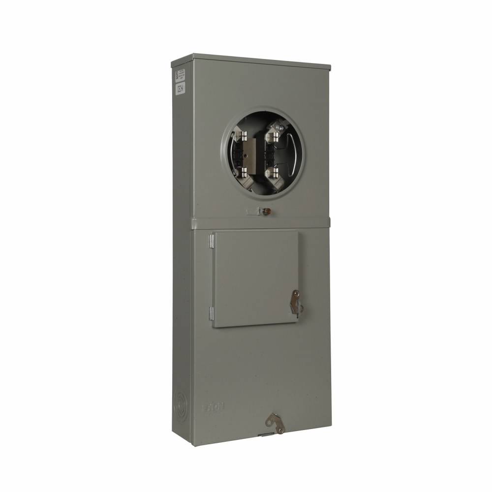 EATON Cutler-Hammer 1009582CH 3-Wire 1-Position Commercial/Residential Service Single Meter Socket With Horn Bypass, 240 VAC, 200 A, 1 Phase