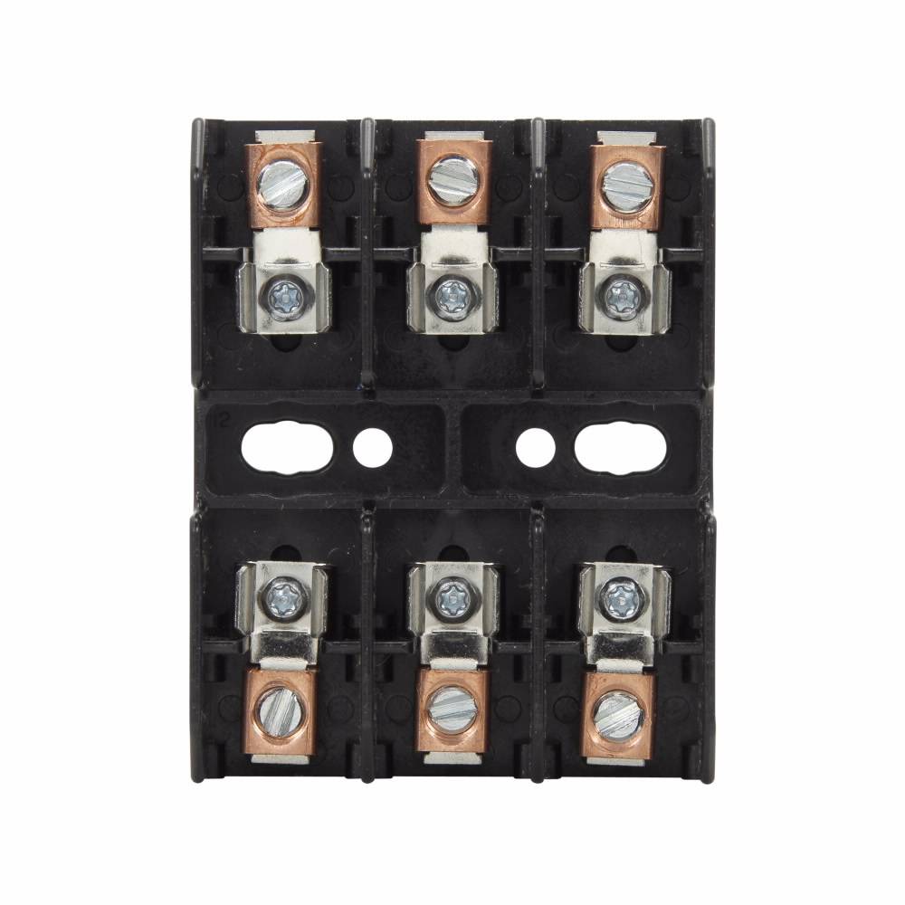 Edison BG3033B Open Style Fuse Block, 480 VAC/VDC, 25 to 30 A, Class: G, 14 to 6 AWG Wire, 3 Poles