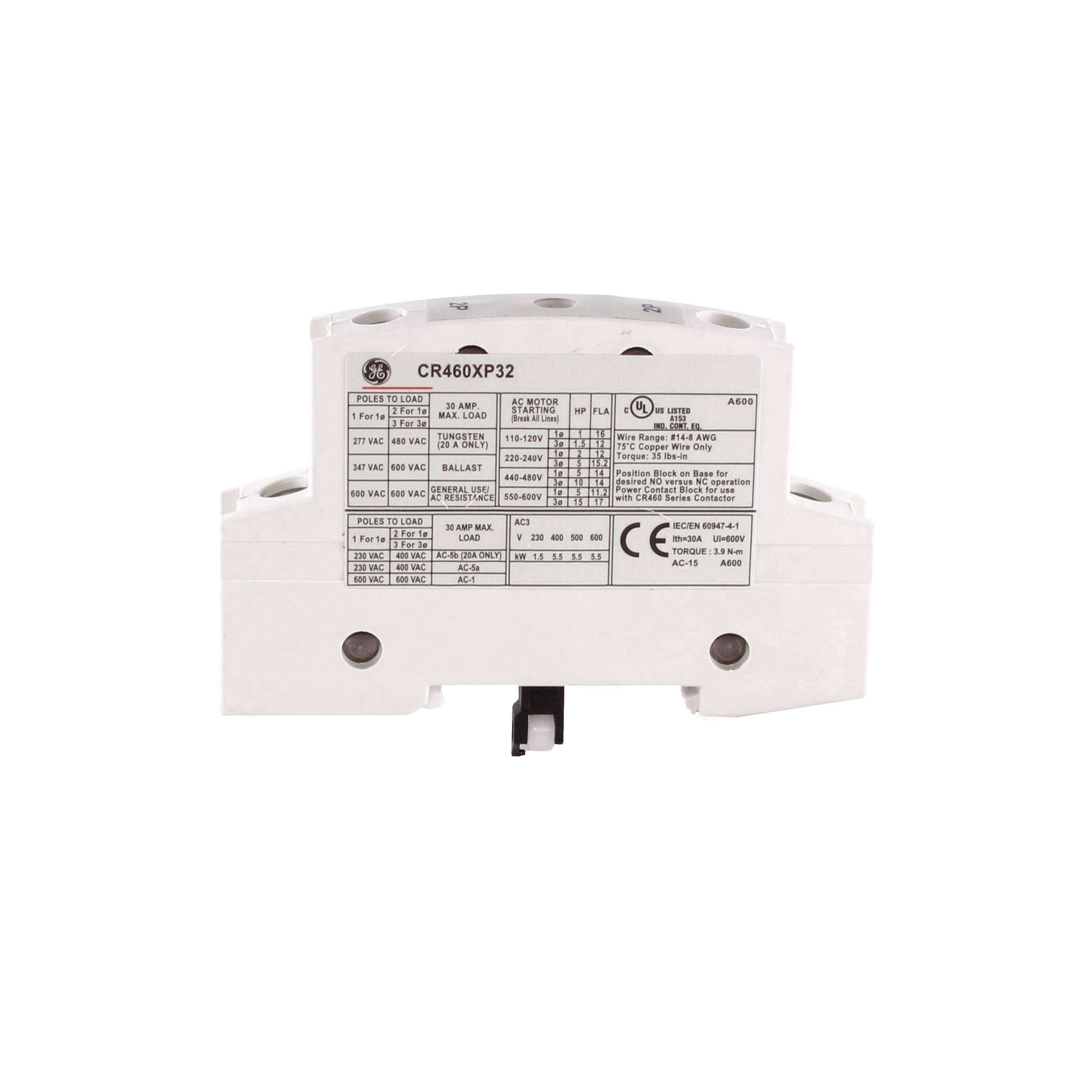 GE CR460XP32 2-Pole Power Pole Assembly, 30 A