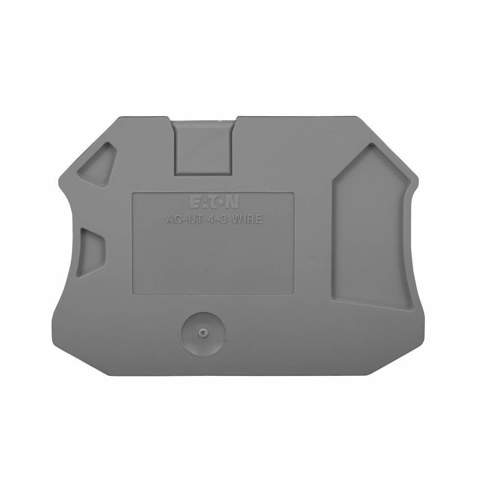 EATON XBACUT4D12 End Cover, For Use With XB Series XBUT25D12/XBUT4D12/XBUT25D12PE/XBUT4D12PE Screw Connection Multi-Conductor Terminal/Ground Block, Gray