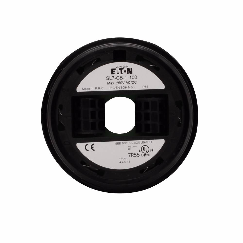 EATON SL7-CB-T-100 Stack Light Base Tube Module, 70 mm, For Use With SL7-L, SL7-BL, SL7-FL, SL7-AP Stack Light, Aluminum