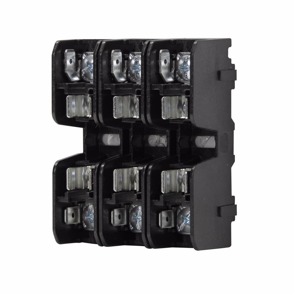 Edison BCM603-3PQ Modular Fuse Block, 600 VAC, 30 A, 18 to 10 AWG Wire, 3 Poles