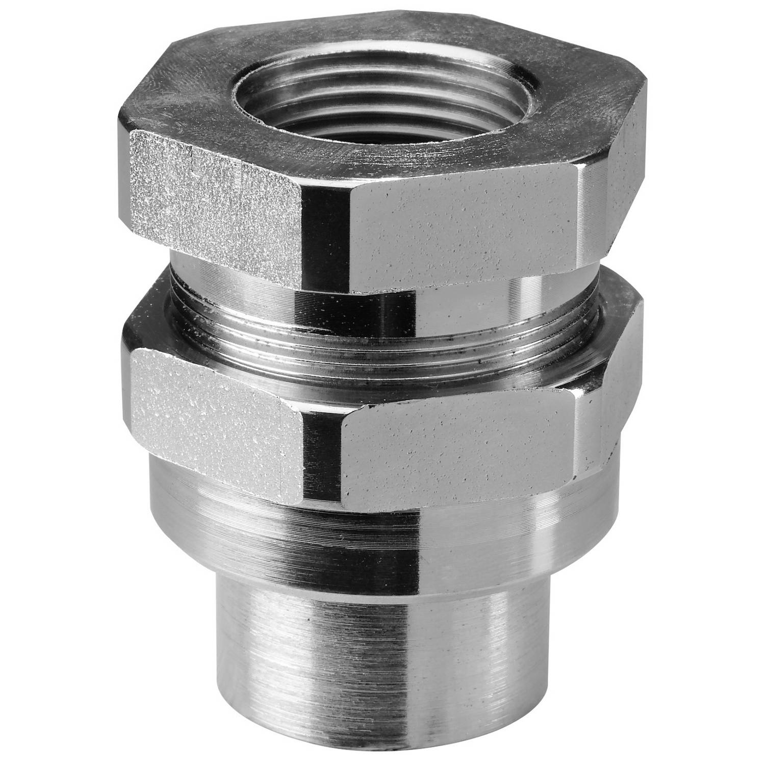 T&B® Industrial Fitting UNF-1005-TB 3-Piece Coupling Dust-Ignitionproof Female Explosionproof Conduit Union, 4 in, Steel, Electro Galvanized