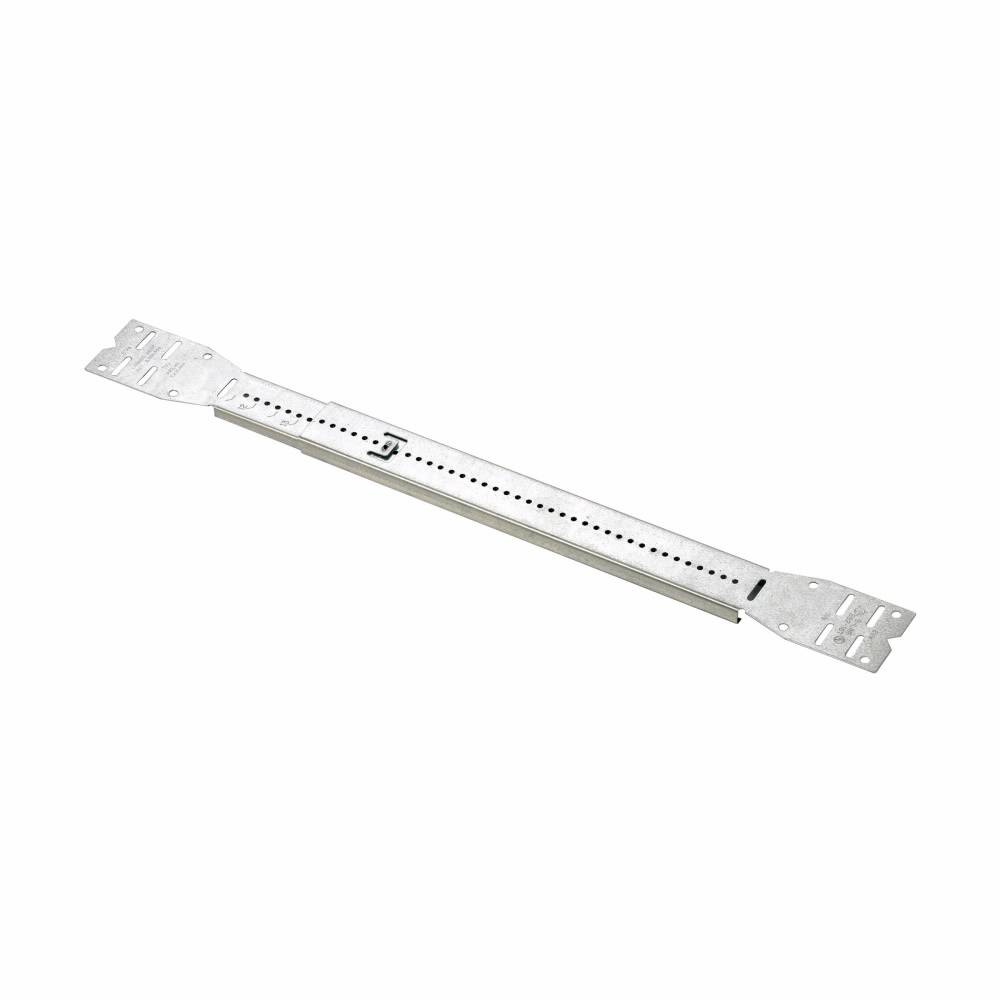 B-Line BB2-16T Telescoping Box Mounting Bracket, 1-1/2 in, 2-1/8 in D Box, 11 to 18 in Stud Spacing, Pre-Galvanized Steel, Zinc Phosphate