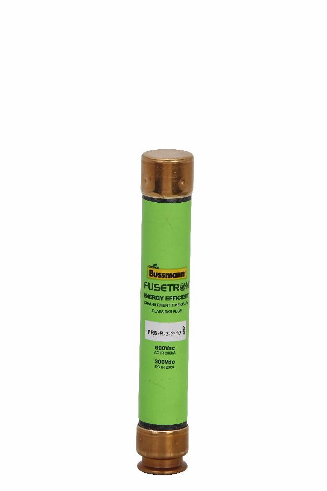 Bussmann Fusetron™ FRS-R-3-2/10 Advanced Protection Current Limiting Energy Efficient Low Voltage Time Delay Fuse, 3.2 A, 600 VAC/300 VDC, 200 kA Interrupt, RK5 Class, Cartridge Body