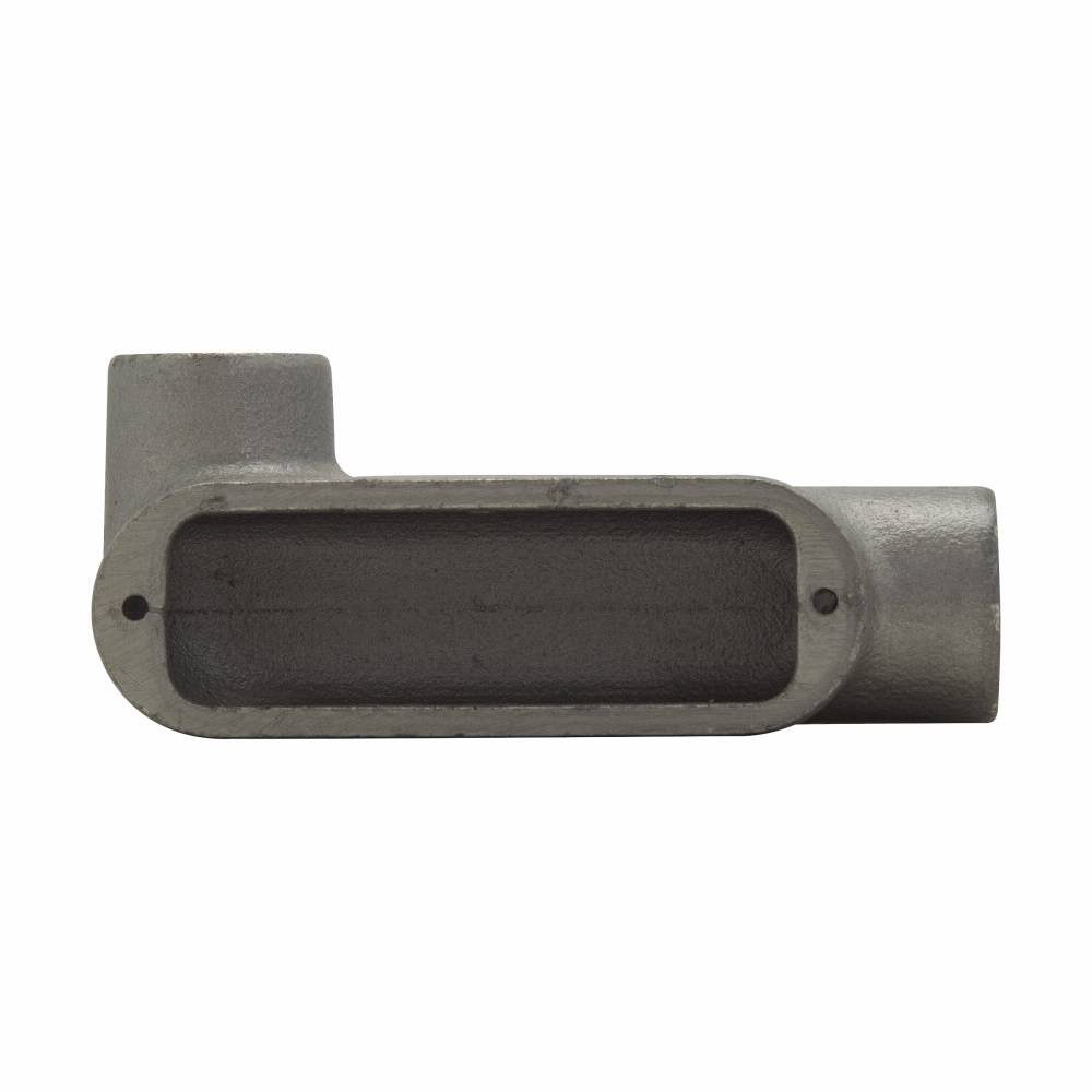 Crouse-Hinds Condulet® LL28 Type LL Conduit Outlet Body, 3/4 in Hub, 8 Form, Feraloy® Iron Alloy, Aluminum Acrylic Painted/Electro-Galvanized