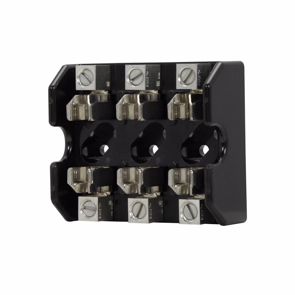 Edison T60030-3CR Open Style Fuse Block, 600 VAC/VDC, 1/2 to 30 A, T Class, 14 to 2 AWG Wire, 3 Poles
